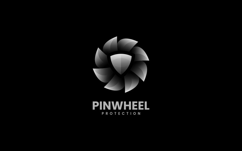 Pinwheel Gradient Logo Design Logo Template