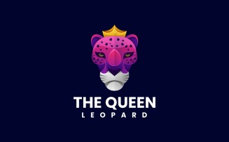 The Queen Leopard Gradient Logo