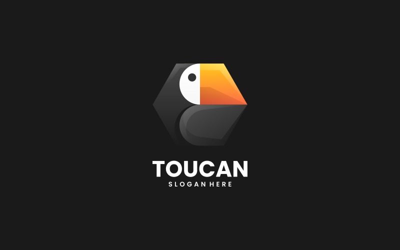Toucan Hexagon Gradient Logo Logo Template