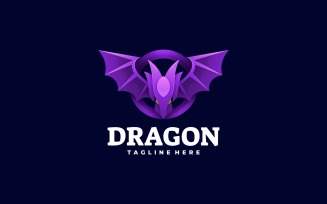 Vector Dragon Gradient Colorful Logo
