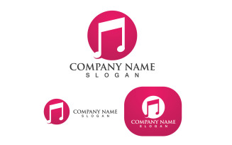 Music Note Logo Icon Vector Illustration