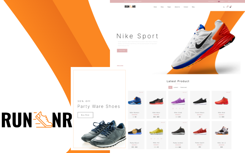Runnr - Shoes Multipurpose Woocommerce Theme WooCommerce Theme