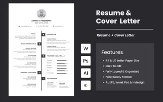 Simple CV/ Resume And Cover Letter