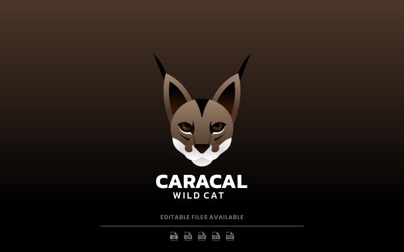 Caracal Gradient Logo Style Logo Template
