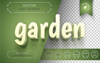 Green Garden - Editable Text Effect, Font Style, Graphics Illustrator