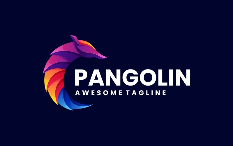 Pangolin Gradient Colorful Logo Style Logo Template