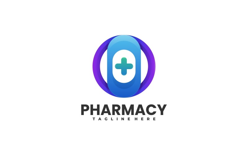 Pharmacy Gradient Logo Style Logo Template