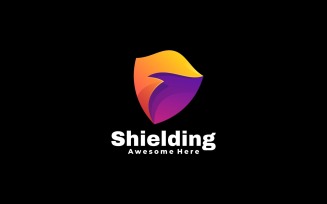 Shield Gradient Color Logo Style