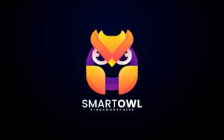 Smart Owl Gradient Colorful Logo