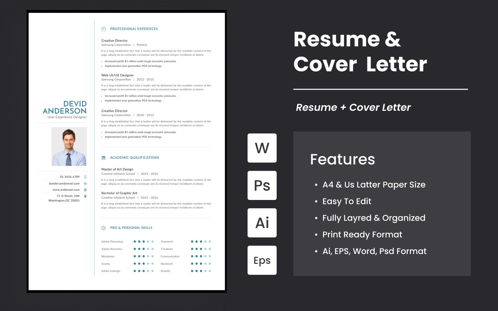 Kit Graphique #236337 Resume Cv Divers Modles Web - Logo template Preview