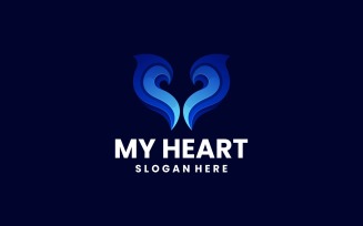 Abstract Heart Gradient Logo
