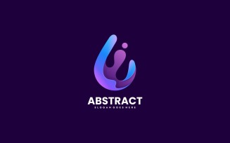 abstract Water Drop Gradient Logo Style