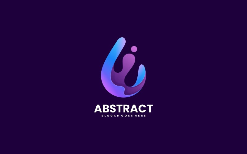 abstract Water Drop Gradient Logo Style Logo Template