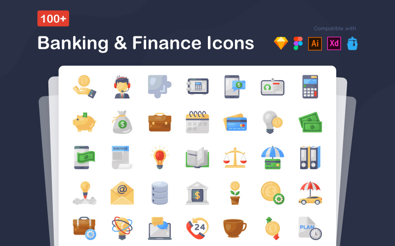 Banking and Finance Icons Icon Set