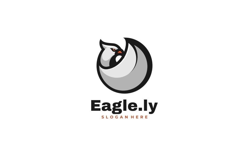 Circle Eagle Simple Mascot Logo Logo Template