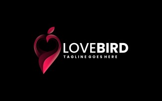 Love Bird Gradient Logo Style