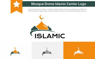 Mosque Dome Islamic Center Prayer Study Islam Muslim Community Logo