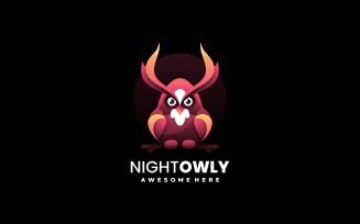 Night Owl Color Gradient Logo