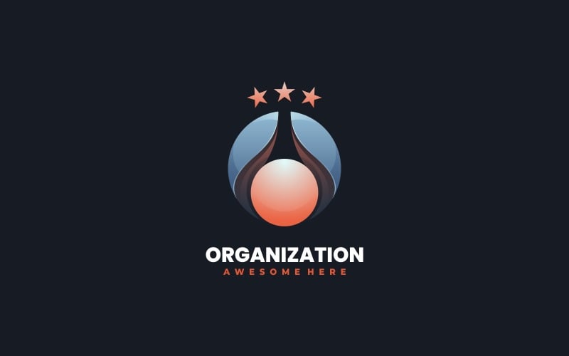 Organization Gradient Logo Style Logo Template