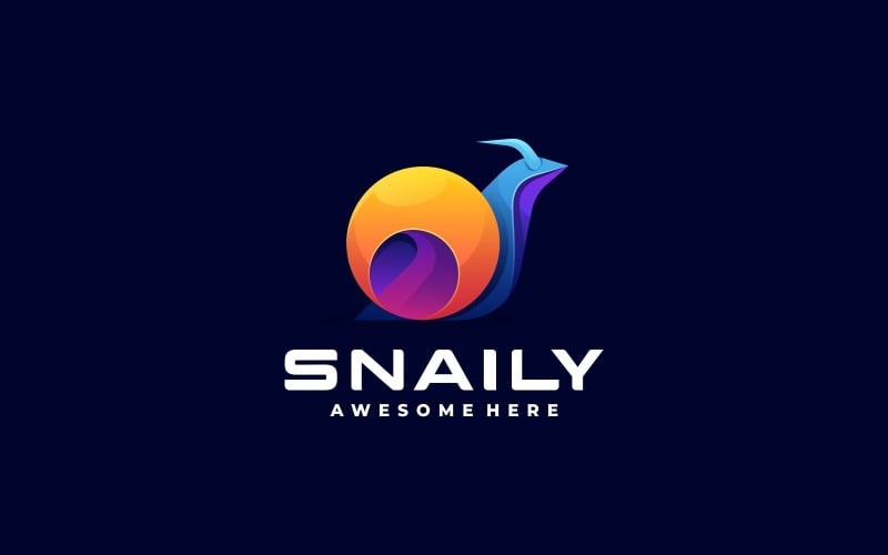 Snail Gradient Colorful Logo Design Logo Template