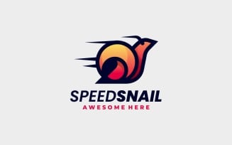 Speed Snail Simple Mascot Logo