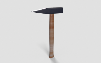 Steel hammer Low-poly 3D model