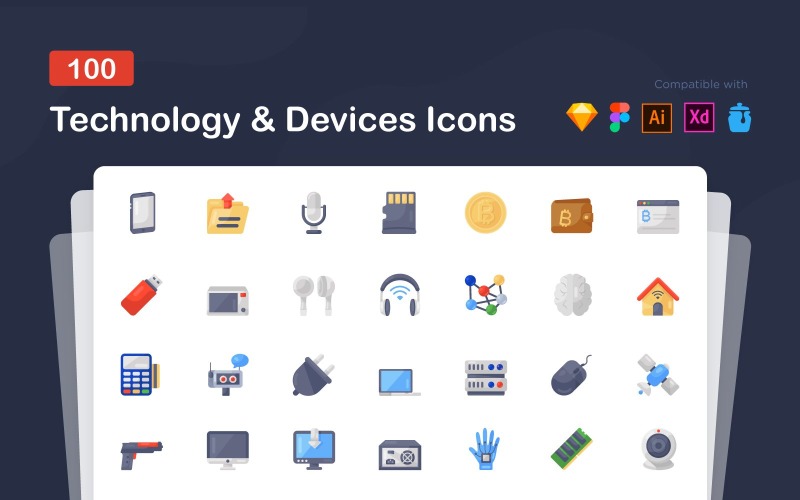Technology and Devices Icons Icon Set