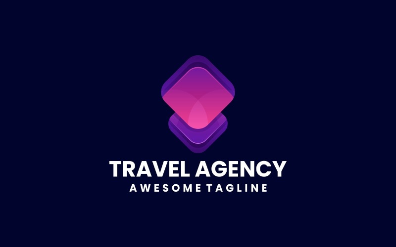 Travel Agency Gradient Logo Logo Template