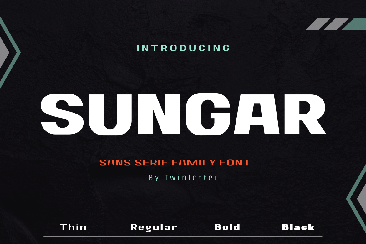 Sungar elegant sans serif font