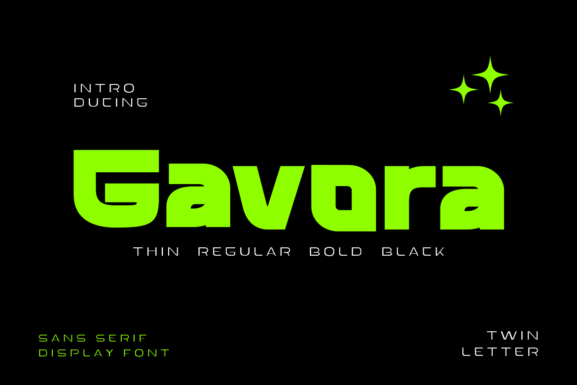 Gavora modern strokes sans serif font