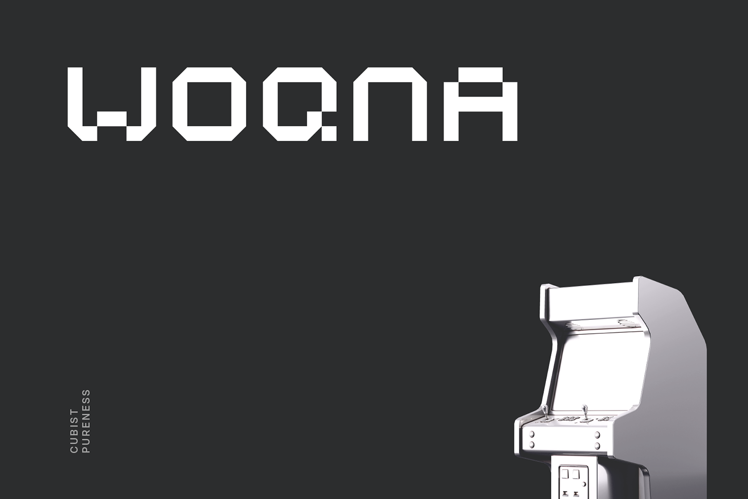 Woqna Pixel Block Tech Font