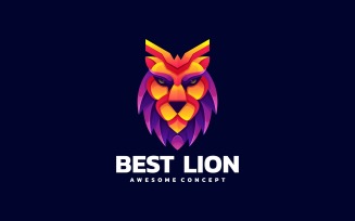 Best Lion Gradient Colorful Logo