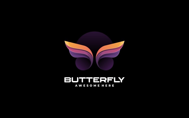 Butterfly Color Gradient Logo Design Logo Template