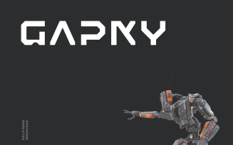 Gapky Futuristic Tech Font