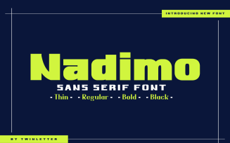 Nadimo is an elegant, charming, and sensual sans serif font