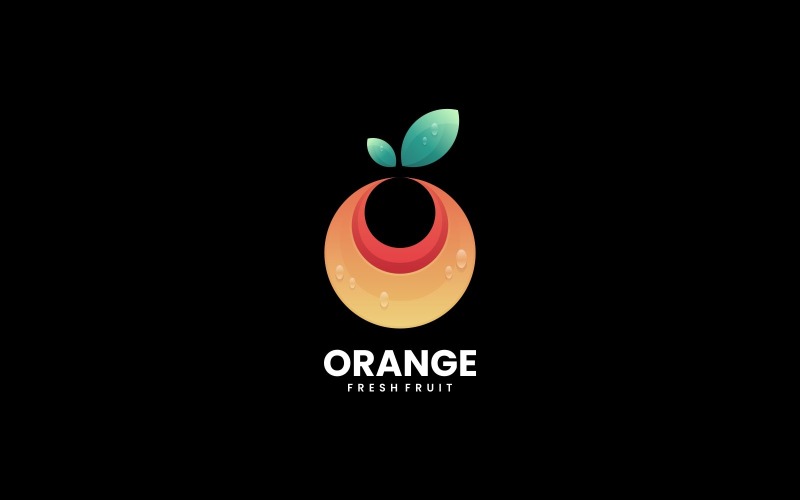 Orange Fresh Gradient Logo Logo Template