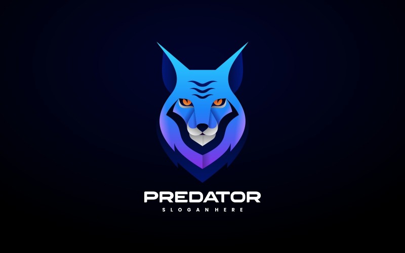 Predator Lynx Gradient Logo Logo Template