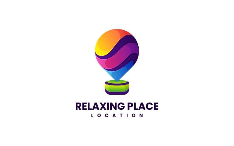 Relaxing Place Gradient Colorful Logo Logo Template