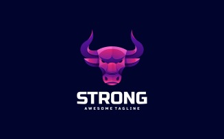 Strong Bull Gradient Logo Template
