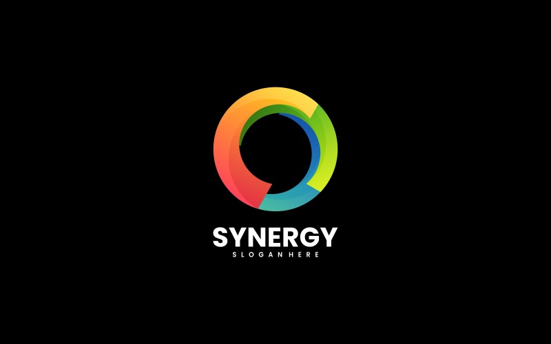 Synergy Gradient Colorful Logo Design Logo Template