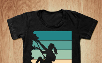 Woman Hiking T-shirt Design