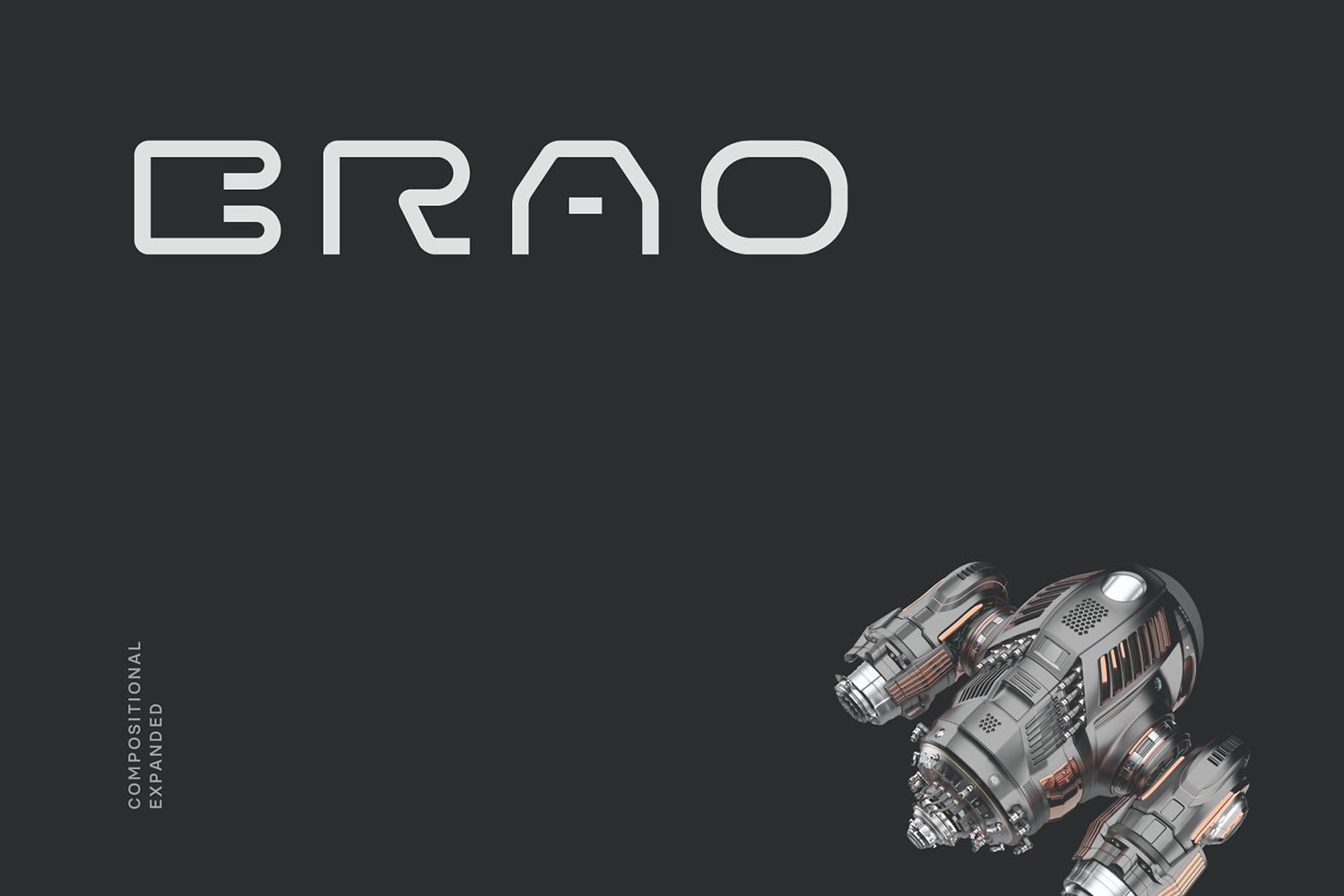 Brao Futuristic Tech Font