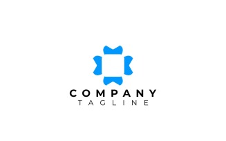 Abstract Corporate Negative Logo