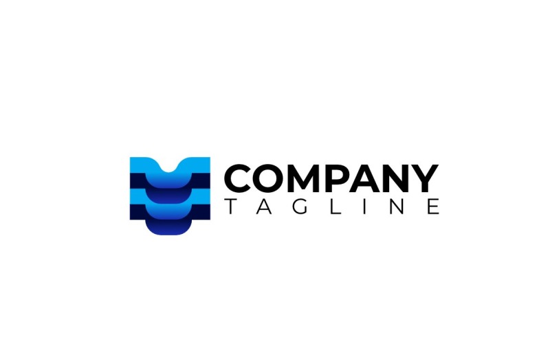 Abstract Gradient Techno Logo Logo Template
