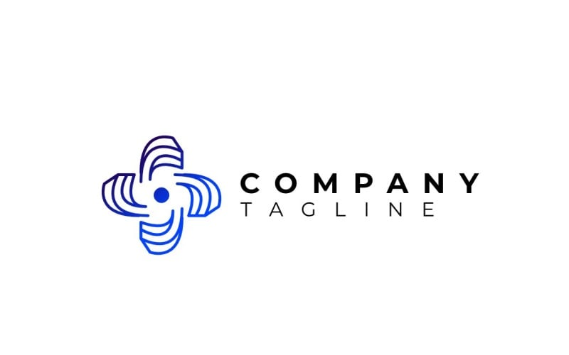 Abstract Gradient Unique Logo Logo Template