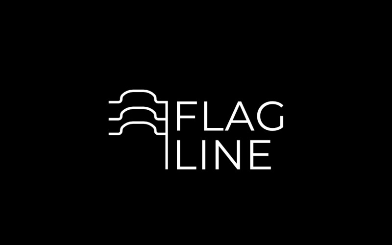 Flag Line Nation Country Logo Logo Template