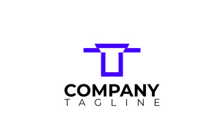 Letter T Flat Unique Logo