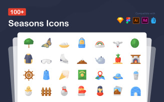 Seasonal Food and Accessories Icons