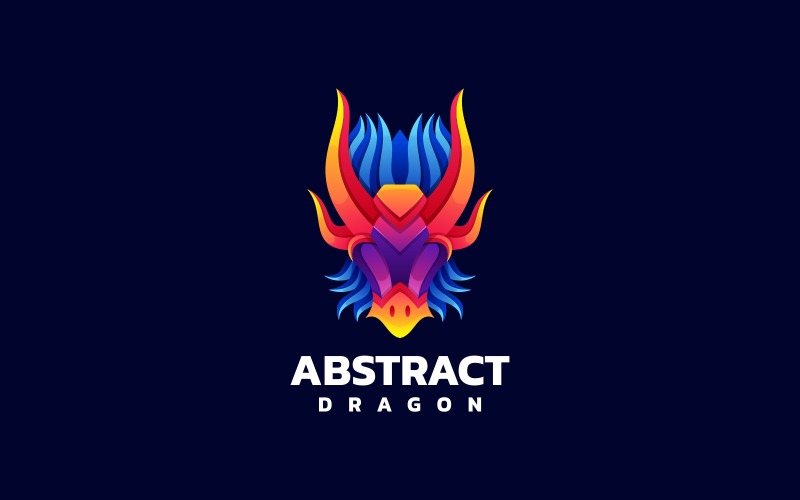 Abstract Dragon Colorful Logo Logo Template