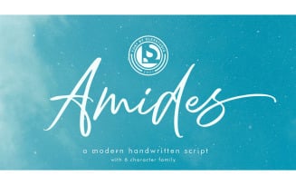 Amides Handwritten Script Font - Amides Handwritten Script Font